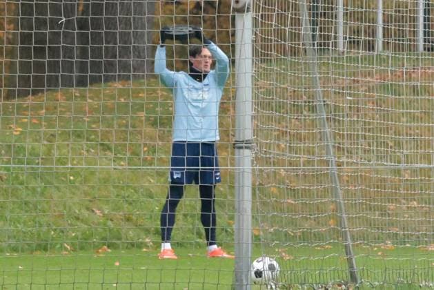 DEU, DFL, 2. FBL Hertha BSC, Training, 12.11.2024, Sportforum, Berlin, DEU, DFL, 2. FBL Hertha BSC, Training, im Bild Fabian Reese (Hertha BSC Berlin 11) DFL - regulations prohibit any use of Photographs as image sequences and or quasi-video Foto: Juergen Engler nordphoto GmbH