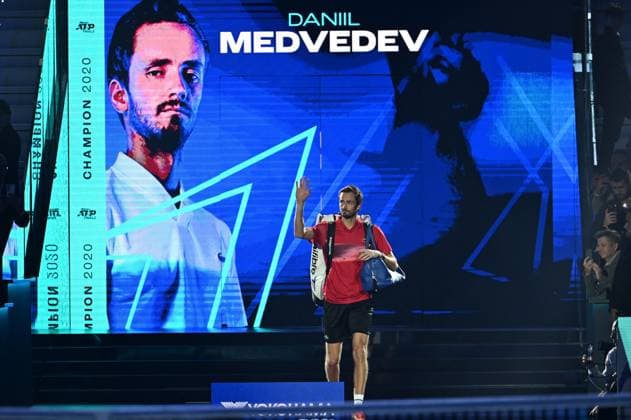 Foto IPP Massimo Rana Torino 12-11-2024 Tennis ATP, Tennis Herren Finals 2024 nella foto Daniil Medvedev Italy Photo Press - World Copyright italy  Copyright: xR4924_italyphotopressx