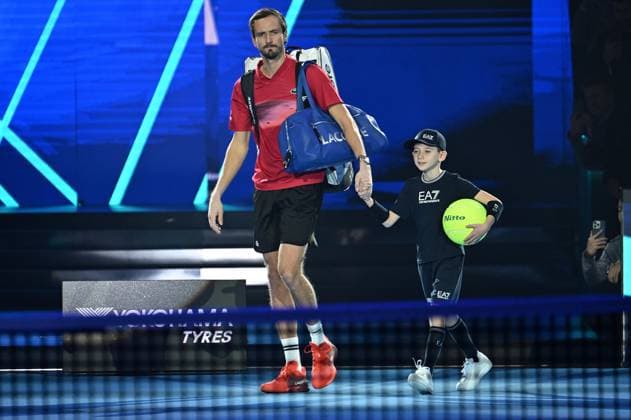 Foto IPP Massimo Rana Torino 12-11-2024 Tennis ATP, Tennis Herren Finals 2024 nella foto Daniil Medvedev Italy Photo Press - World Copyright italy  Copyright: xR4924_italyphotopressx