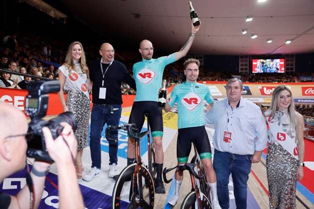 Lotto Six Days Flanders Ghent 2024 GENT, BELGIUM - NOVEMBER 12 : Van Schip Jan-Willem (NLD) of Vanreusel and Dorenbos Yanne (NLD) of Vanreusel pictured during the 83th edition of the Six Days of Flanders-Ghent. The Six Days of Ghent ( Zesdaagse van Gent in Dutch) is a cycling event on the Kuipke cycling track in the Citadel Park in Ghent. On November 12, 2024 in Gent, Belgium, 12 11 2024 Gent Belgium  Copyright: xJanxDexMeuleneirx