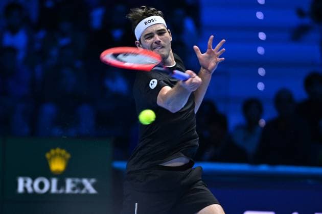 Nitto ATP, Tennis Herren Finals - Sinner v Fritz Taylor Fritz from USA during his second match at the 2024 Nitto ATP Finals in Torino, Italy, on November 12, 2024. Photo by Corinne Dubreuil ABACAPRESS.COM Turin Italy  Copyright: xDubreuilxCorinne ABACAx