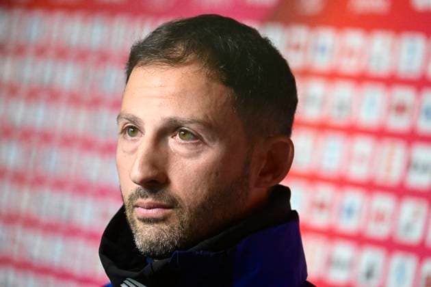 Media Activities of the Belgian National Football team - 13 11 2024 TUBIZE, BELGIUM - NOVEMBER 13 : Tedesco Domenico head coach of Belgium pictured during a press conference, PK, Pressekonferenz prior to the Nations League games against Italy and Israel at the Belgian National Football center on November 13, 2024 in Tubize, Belgium, 13 11 2024 Tubize Belgium  Copyright: xPeterxDexVoechtx
