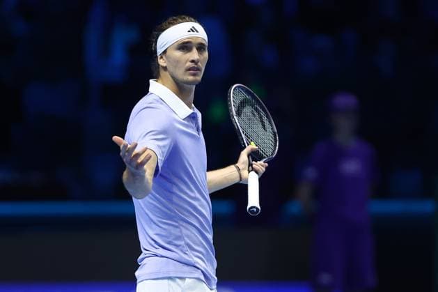 Alexander Zverev (Germany) gestures, Day 4, Nitto ATP, Tennis Herren Finals 2024, INALPI Arena, November 13, 2024, Turin, Italy.