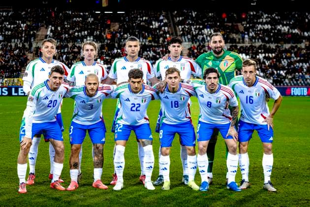 Teamphoto Italy, during the match Belgium - Italy at the King Baudouin Stadiu for the UEFA Nations League - League A - Group A2 season 2024-2025 in BRUSSELS, Netherlands on 14 november 2024, (photo by Marcel van Dorst EYE4images DeFodi Images) not used in POL SRB CRO FRA GBR NED ITA USA Defodi-746_200369