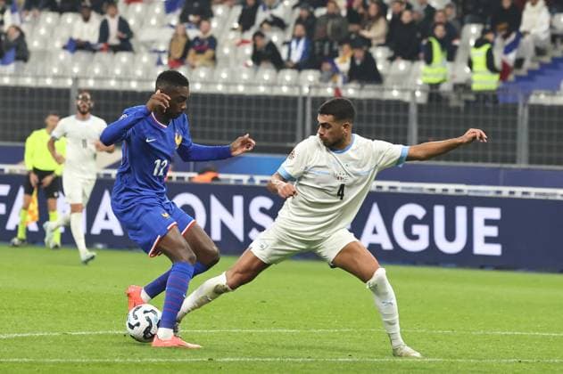 Football France-Israël PHOTOPQR LE PARISIEN Fred Dugit ; Saint-Denis ; 14 11 2024 ; Sports Saint-Denis (93), le 14 11 2024 5e journée de la Ligue des nations de football France-Israël au Stade de France. Photo LP Fred Dugit Randal Kolo Muani Saint denis, France, nov 14th 2024 5th day of the Nations League football France - Israel at the Stade de France