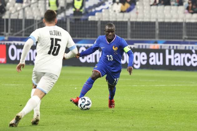 Football France-Israël PHOTOPQR LE PARISIEN Fred Dugit ; Saint-Denis ; 14 11 2024 ; Sports Saint-Denis (93), le 14 11 2024 5e journée de la Ligue des nations de football France-Israël au Stade de France. Photo LP Fred Dugit Ngolo Kante Saint denis, France, nov 14th 2024 5th day of the Nations League football France - Israel at the Stade de France