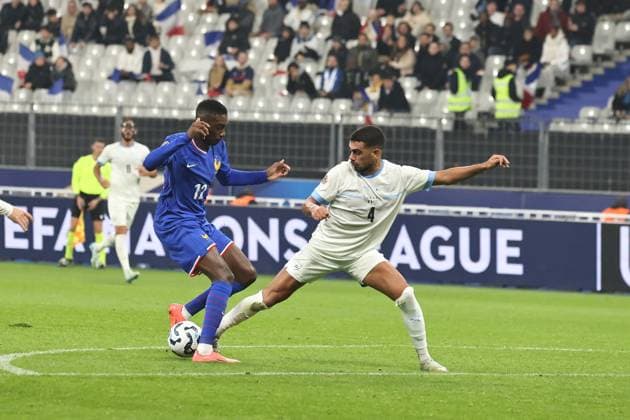 Football France-Israël PHOTOPQR LE PARISIEN Fred Dugit ; Saint-Denis ; 14 11 2024 ; Sports Saint-Denis (93), le 14 11 2024 5e journée de la Ligue des nations de football France-Israël au Stade de France. Photo LP Fred Dugit Randal Kolo Muani Saint denis, France, nov 14th 2024 5th day of the Nations League football France - Israel at the Stade de France