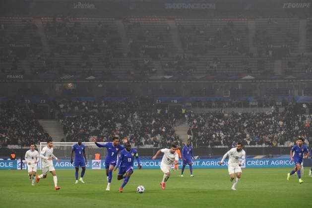 RECORD DATE NOT STATED FRANCE - ISRAEL PHOTOPQR LE PARISIEN Olivier Lejeune ; ; ; L équipe de France de football reçoit Israël, jeudi 14 novembre, au Stade de France à Saint-Denis, pour une rencontre de Ligue des nations. PH O.LEJEUNE JEUDI 14 NOVEMBRE 2024 tribune Ngolo Kante Saint denis, France, nov 14th 2024 5th day of the Nations League football France - Israel at the Stade de France France  Copyright: xPHOTOPQR LExPARISIEN MAXPPPxLP OlivierxLejeunex 20241114LPA9265 20241114LPA9265