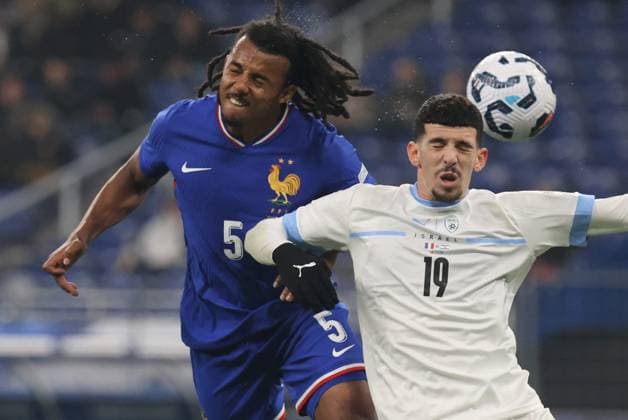 RECORD DATE NOT STATED FRANCE - ISRAEL PHOTOPQR LE PARISIEN Olivier Lejeune ; ; ; L équipe de France de football reçoit Israël, jeudi 14 novembre, au Stade de France à Saint-Denis, pour une rencontre de Ligue des nations. PH O.LEJEUNE JEUDI 14 NOVEMBRE 2024 Jules Kounde Saint denis, France, nov 14th 2024 5th day of the Nations League football France - Israel at the Stade de France France  Copyright: xPHOTOPQR LExPARISIEN MAXPPPxLP OlivierxLejeunex 20241114LPA9273 20241114LPA9273