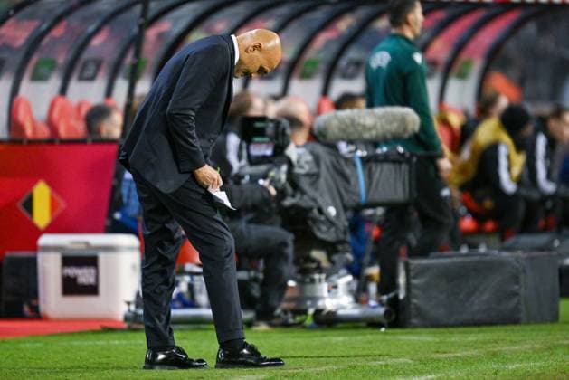 241114 UEFA NATIONS LEAGUE A2 - D5 BELGIUM VS ITALY Head Coach Luciano Spaletti of Italy pictured during a soccer game between the national teams of Belgium, called the Red Devils and Italy, called Azzurri in the fifth game in group A2 in the UEFA Nations League , on Thursday 14 November 2024 in Brussels , Belgium . photo isosport David Catry BRUSSELS BELGIUM  Copyright: xx 485874