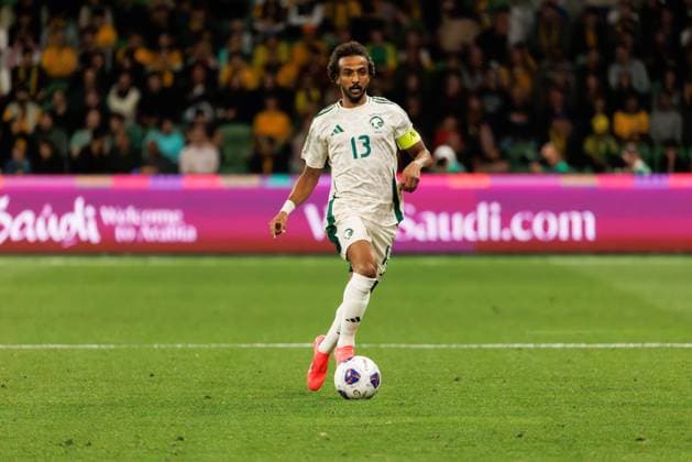 November 14, 2024, Melbourne, Australia: Yasir Gharsan Alshahrani of Saudi Arabia seen in action during the third round of the FIFA World Cup, WM, Weltmeisterschaft, Fussball 2026 Qualifier match between Australia Socceroos and Saudi Arabia at Melbourne Rectangular Stadium. Final score; Australia 0:0 Saudi Arabia Melbourne Australia - ZUMAs197 20241114_aaa_s197_262 Copyright: xGeorgexHitchensx