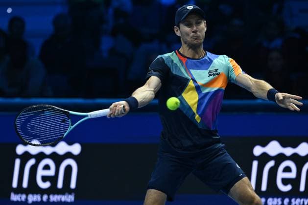 Matthew Ebden (AUS) is playing during the Men s Double match against Kevin Krawietz (GER) and Tim Puetz (GER) during day six of the Nitto ATP, Tennis Herren finals 2024 at Inalpi Arena on November 15, 2024 in Turin, Italy.  Copyright: xDomenicoxCippitelli IPAxSportx x xx IPA_51587918 IPA_Agency_IPA51587918