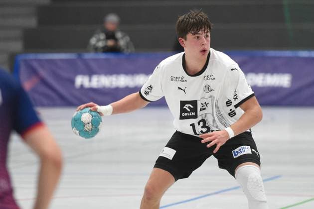 Handball I männliche A-Jugend I Saison 2024 2025 I Jugend-Bundesliga Nord I 7. Spieltag I SG Flensburg-Handewitt - THW Kiel I 15.11.2024 Rasmus Ankermann (13, THW Kiel) Copyright: xLobeca JanxKirschnerx