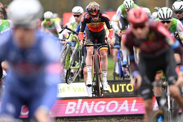 2024 Superprestige Cyclocross Merksplas MERKSPLAS, BELGIUM - NOVEMBER 16 : Iserbyt Eli (BEL) of Pauwels Sauzen - Bingoal in action during the 4th leg of the men elite 2024 - 2025 Telenet Superprestige cyclocross race : the Aardbeiencross of Merksplas on November 16, 2024 in Merksplas, Belgium, 16 11 2024 Merksplas Belgium  Copyright: xNicoxVereeckenx