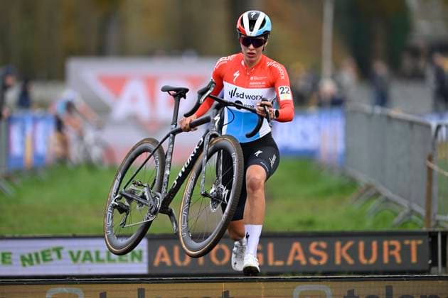 2024 Superprestige Cyclocross Merksplas MERKSPLAS, BELGIUM - NOVEMBER 16 : Schreiber Marie (LUX) of Sd Workx in action during the 4th leg of the women elite 2024 - 2025 Telenet Superprestige cyclocross race : the Aardbeiencross of Merksplas on November 16, 2024 in Merksplas, Belgium, 16 11 2024 Merksplas Belgium  Copyright: xNicoxVereeckenx