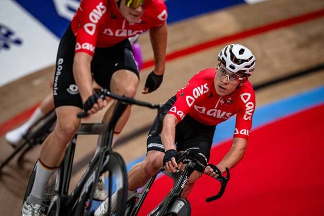 KESSLER Bruno, BOOS Benjamin: Lotto Zesdaagse Vlaanderen - Gent 2024 KESSLER Bruno - BOOS Benjamin ( GER ) Team 10 Germany - Querformat - quer - horizontal - Landscape - Event Veranstaltung: Lotto Zesdaagse Vlaanderen Gent 2024 - Category Kategorie: Cycling - Track cycling, Rad, Radsport, Bahnrad, Bahn Sixdays - Elite Men U23 - Beloften - Location Ort: Europe Belgium - Gent - Citadelpark - tÂ Kuipke - Discipline: Madison - Distance: ... m - Date Datum: 16.11.2024 Saturday Day 7 -