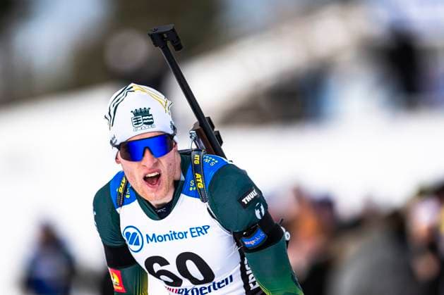 241117 Sebastian Samuelsson of Sweden after competing in the men s 10km sprint during the Swedish Premiere in biathlon on November 17, 2024 in Idre. Photo: Maxim ThorÃ BILDBYRAN kod MT MT0696 skidskytte biathlon skiskyting sverigepremiären sverigepremiär swedish premiere sverige bbeng Copyright: MAXIMxTHORE BB241117MT001