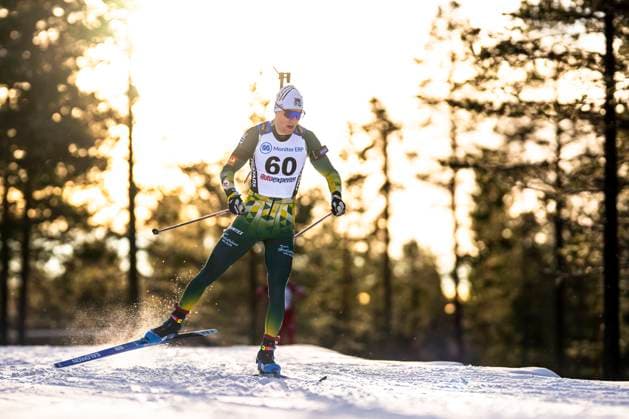 241117 Sebastian Samuelsson of Sweden competes in the men s 10km sprint during the Swedish Premiere in biathlon on November 17, 2024 in Idre. Photo: Maxim ThorÃ BILDBYRAN kod MT MT0696 skidskytte biathlon skiskyting sverigepremiären sverigepremiär swedish premiere sverige bbeng Copyright: MAXIMxTHORE BB241117MT003