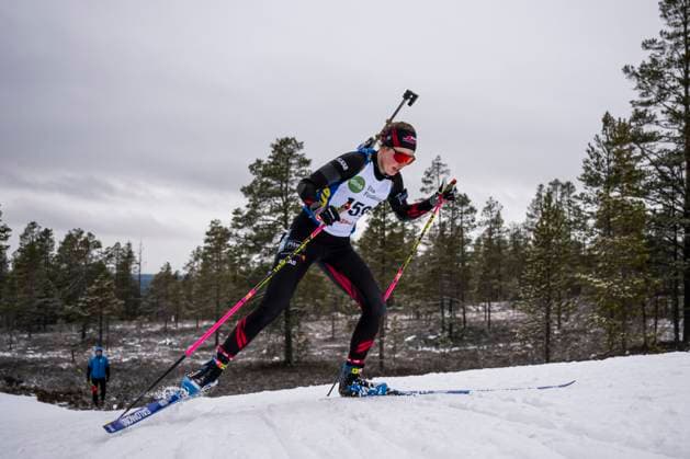 241117 Elvira Öberg of Sweden competes in the women s 7,5km sprint during the Swedish Premiere in biathlon on November 17, 2024 in Idre. Photo: Maxim ThorÃ BILDBYRAN kod MT MT0697 skidskytte biathlon skiskyting sverigepremiären sverigepremiär swedish premiere sverige bbeng Copyright: MAXIMxTHORE BB241117MT021