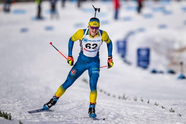 241117 Vitalii Mandzyn of Ukraine competes in the men s 10km sprint during the Swedish Premiere in biathlon on November 17, 2024 in Idre. Photo: Maxim ThorÃ BILDBYRAN kod MT MT0696 skidskytte biathlon skiskyting sverigepremiären sverigepremiär swedish premiere sverige bbeng Copyright: MAXIMxTHORE BB241117MT051