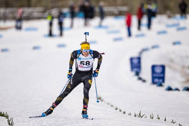 241117 Viktor Brandt of Sweden competes in the men s 10km sprint during the Swedish Premiere in biathlon on November 17, 2024 in Idre. Photo: Maxim ThorÃ BILDBYRAN kod MT MT0696 skidskytte biathlon skiskyting sverigepremiären sverigepremiär swedish premiere sverige bbeng Copyright: MAXIMxTHORE BB241117MT055