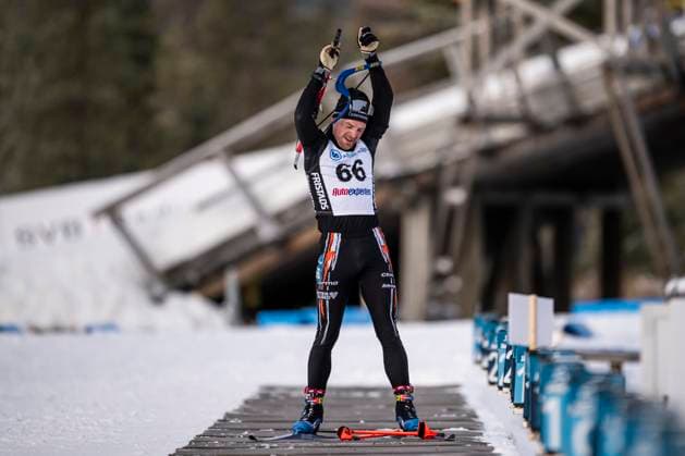 241117 Jesper Nelin of Sweden competes in the men s 10km sprint during the Swedish Premiere in biathlon on November 17, 2024 in Idre. Photo: Maxim ThorÃ BILDBYRAN kod MT MT0696 skidskytte biathlon skiskyting sverigepremiären sverigepremiär swedish premiere sverige bbeng Copyright: MAXIMxTHORE BB241117MT069