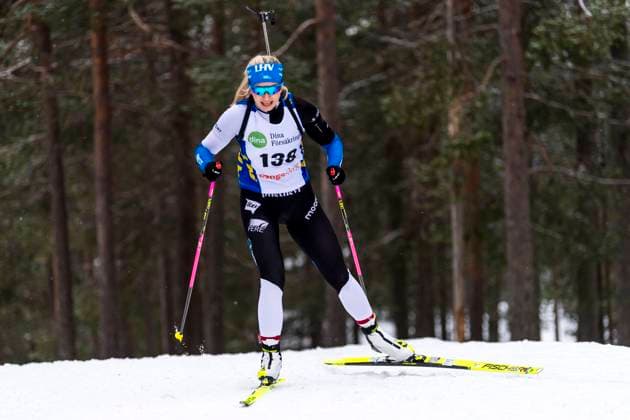241117 Regina Ermits of Estonia competes in the women s 7,5km sprint during the Swedish Premiere in biathlon on November 17, 2024 in Idre. Photo: Sara Damne BILDBYRAN kod SD MT0697 skidskytte biathlon skiskyting sverigepremiären sverigepremiär swedish premiere sverige bbeng Copyright: SARAxDAMNE BB241117SD052