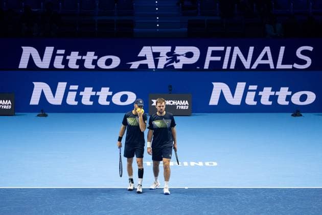 Sport Bilder des Tages Germany s Kevin Krawietz, and Tim PuetzÊduring the final match against El Salvador s Marcelo Arevalo, and Croatia s Mate Pavic at the Inalpi Arena in Turin, Italy - - Sunday, November 17, 2024.  Copyright: xMarcoxAlpozzi LaPressex