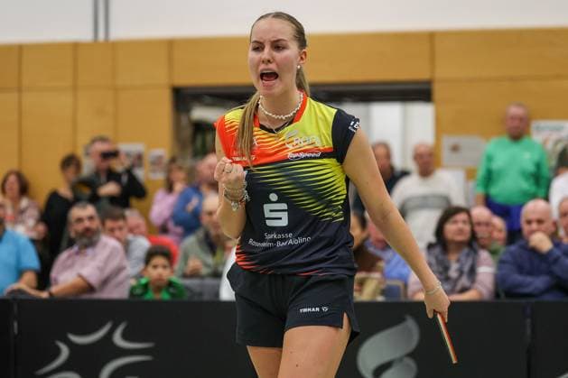 Sport Themen der Woche KW46 Sport Bilder des Tages 2024.11.17 Tischtennis Damen 1. Bundesliga TSV Langstadt - SV DJK Kolbermoor v.l. Anett Kaufmann (TT Damen 1.Bundesliga SV-DJK Kolbermoor) jubelt *** 2024 11 17 Table tennis women 1 Bundesliga TSV Langstadt SV DJK Kolbermoor v l Anett Kaufmann TT women 1 Bundesliga SV DJK Kolbermoor jubilant Copyright: JoaquimxFerreira