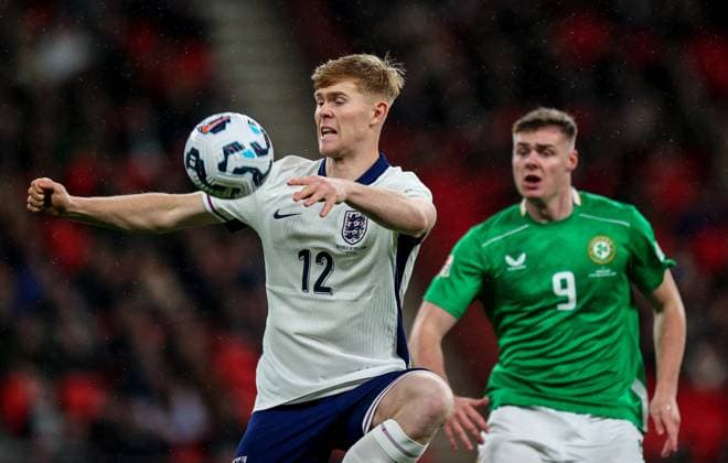 UEFA Nations League Group B2, Wembley Stadium, London, England 17 11 2024 England vs Republic of Ireland England s Lewis Hall Lewis Hall 17 11 2024  Copyright: x INPHO RyanxByrnex RB1_2152