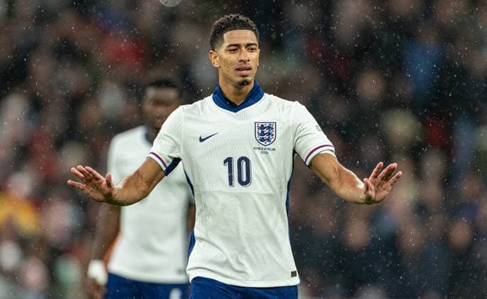 Football - UEFA Nations League - League B Group B2 - England v Republic of Ireland LONDON, ENGLAND - Sunday, November 17, 2024: England s Jude Bellingham during the UEFA Nations League League B Group B2 game between England and Republic of Ireland at Wembley Stadium. (Photo by David Rawcliffe Propaganda) LONDON Wembley Stadium GREATER LONDON ENGLAND  Copyright: xDavidxRawcliffex P2024-11-17-England_Ireland-18