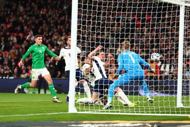 17th November 2024; Wembley Stadium, London, England; Nations League, League B, Group 2 International Football, England versus Republic of Ireland; Conor Gallagher of England scores for 3-0 in minute 58  ActionPlus12716760 ShaunxBrooks