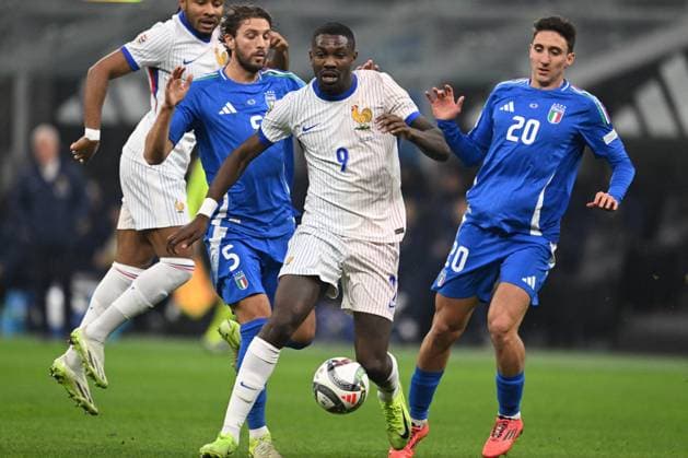 CALCIO - UEFA Nations League - Italy vs France Marcus Thuram of France during the Group A2 - UEFA NATIONS LEAGUE 2024 match between Italy and France on 17 of November 2024 at Giuseppe Meazza San Siro Siro stadium in Milan, Italy. Milan Italy  Copyright: xIPAxSport ABACAx