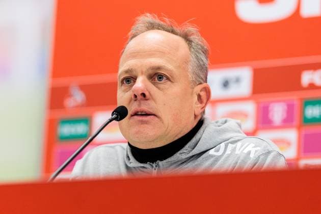 Google Pixel Frauen-Bundesliga, 1. FC Köln - SV Werder Bremen; 18.11.2024 Daniel Weber (Trainer 1. FC Köln) während der Pressekonferenz Google Pixel Frauen-Bundesliga, 1. FC Köln - SV Werder Bremen, Köln, Franz-Kremer-Stadion am 18.11.2024 Copyright: xBEAUTIFULxSPORTS Wunderlx