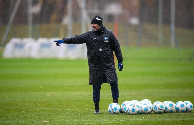 Fussball, Herren, Saison 2024 25, 2. Bundesliga, Hertha BSC, Training, Trainer Cristian Fiel (Hertha BSC), 19.11. 2024,