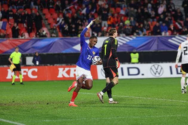 France allemagne PHOTOPQR VOIX DU NORD SAMI BELLOUMI ; 19 11 2024 ; Valenciennes le 19 novembre 2024: match de football de l Ã quipe de France espoirs contre l Allemagne. PHOTO SAMI BELLOUMI NORD France  Copyright: xPHOTOPQR VOIXxDUxNORD MAXPPPxSAMIxBELLOUMIx 20241119VDN8733 20241119VDN8733
