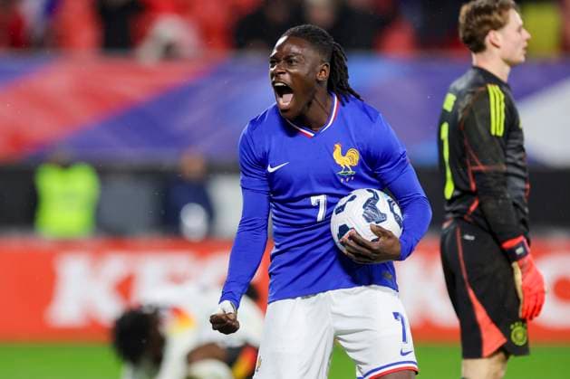 Sport Themen der Woche KW47 Sport Bilder des Tages Loum Tchaouna (France) celebrates after scoring his teams second goal during the International Friendly, Länderspiel, Nationalmannschaft match between France U21, U 21 and Germany U21 at Stade du Hainaut on November 19, 2024 in Valenciennes, France. (Photo by Marco Steinbrenner DeFodi Images) not used in POL SRB CRO FRA GBR NED ITA USA Defodi-700_fra_ger_20241119_062 *** Loum Tchaouna France celebrates after scoring his teams second goal during the International Friendly match between France U21 and Germany U21 at Stade du Hainaut on November 19, 2024 in Valenciennes, France Photo by Marco Steinbrenner DeFodi Images not used in POL SRB CRO FRA GBR NED ITA USA Defodi 700 fra ger 20241119 062 Defodi-108 not used in POL SRB CRO FRA GBR NED ITA USA