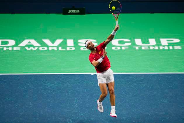 Davis Cup Final - Netherlands v Spain Quarter-Final MALAGA, SPAIN - NOVEMBER 19: Rafa Nadal of Spain Team in his singles match against Botic van de Zandschulp of Netherlands in the Quarter-Final tie between Netherlands and Spain during the Davis Cup Final at Palacio de Deportes Jose Maria Martin Carpena on November 19, 2024 in Malaga, Spain. Malaga Spain  Copyright: xJosexBretonx originalFilename:bretonhernandez-daviscup241119_npj9o.jpg
