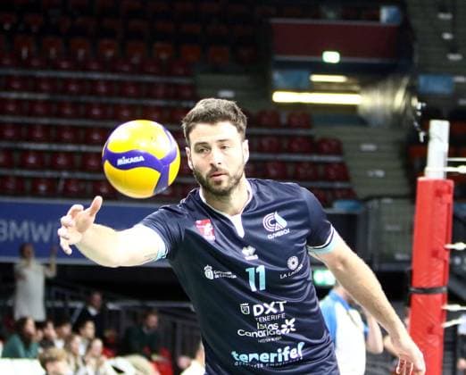 Gaston FERNANDEZ (Teneriffa), He-Volleyballl, CEV Challenge Cup, 2024 25, WWK Volleys Herrsching vs Cisnere Alter Tenerife, 19.11.24, BMW Park. Muenchen, Copyright: WolfgangxFehrmann