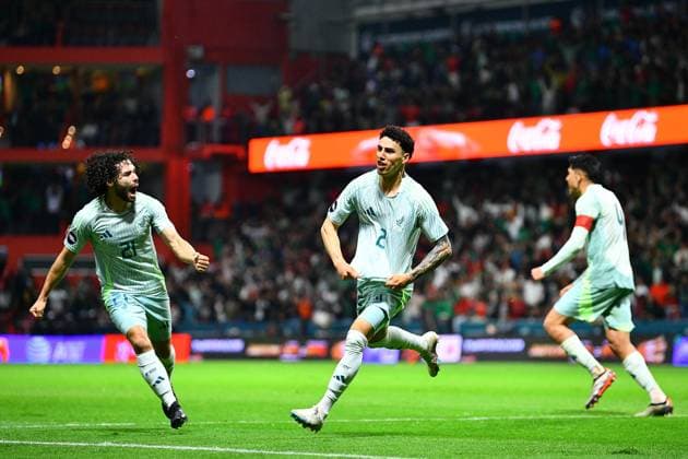 RECORD DATE NOT STATED IV CONCACAF NATIONS LEAGUE 2024-2025 Mexico vs Honduras Jorge Sanchez celebrates his goal 3-0 of Mexico during the Quarterfinals second leg match between Mexican national team, Nationalteam (Mexico) and Honduras as part of the Concacaf Nations League 2024-2025 at Nemesio Diez Stadium on November 19, 2024 in Toluca, Estado de Mexico, Mexico. TOLUCA ESTADO DE MEXICO MEICO  Copyright: xAdrianxMaciasx 20241119223151_CNL_CFV_MEX_HON_SANCHEZ277