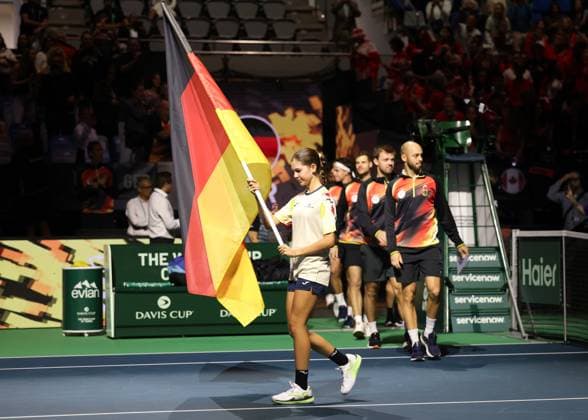 Team Germany, Eroeffnungsfeier, Davis Cup Finale 2024, Palacio de Deportes JosÃ Copyright: xJuergenxHasenkopfx