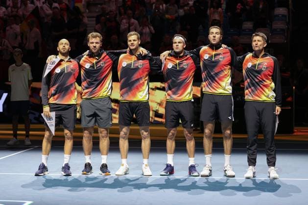 Sport Bilder des Tages Team Germany, Eroeffnungsfeier, Davis Cup Finale 2024, Palacio de Deportes JosÃ Copyright: xJuergenxHasenkopfx