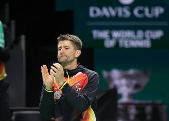 Mannschaftskapitaen Michael Kohlmann (GER) applaudiert,, Davis Cup Finale 2024, Palacio de Deportes JosÃ Copyright: xJuergenxHasenkopfx