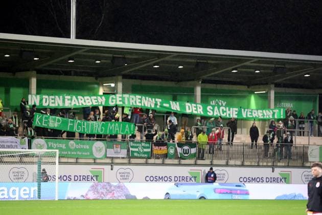 VfL vs. Galatasaray SK, CL Frauen Wolfsburg, 20.11.2024, FUßBALL - VfL Wolfsburg vs. Galatasaray SK, Gruppenrunde Champions League Frauen, Saison 2024 25. VfL Fans Wolfsburg