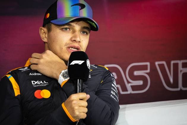 Lando Norris (UK, McLaren Formula 1 Team 4) USA, Formel 1 Weltmeisterschaft, Grand Prix von Las Vegas, Las Vegas Strip Circuit, Medientag, 20.11.2024 USA, Formel 1 Weltmeisterschaft, Grand Prix von Las Vegas, Las Vegas Strip Circuit, Medientag, 20.11.2024 Las Vegas Copyright: xEibner-Pressefoto ThomasxFuesslerx EP_TFR