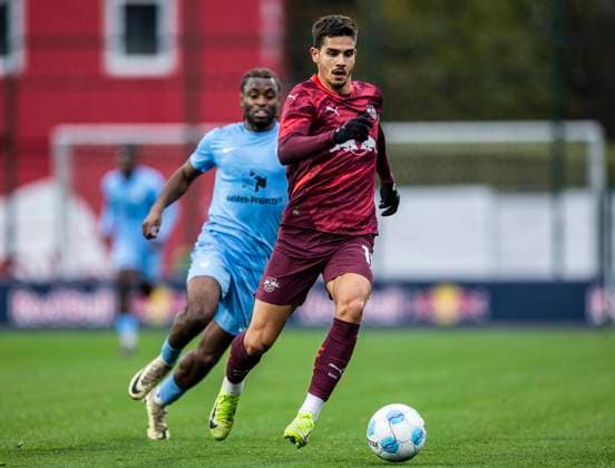 Leipzigs Andre Silva. RB Leipzig - FC Viktoria Berlin. 14. November 2024 Red Bull Akademie, Leipzig. RB Leipzig - FC Viktoria Berlin