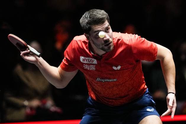 Bilder des Jahres 2024, Sport 11 November Sport Themen der Woche KW47 Sport Bilder des Tages (241121) -- KITAKYUSHU, Nov. 21, 2024 -- Patrick Franziska serves the ball during the men s singles round of 16 match between Wang Chuqin of China and Patrick Franziska of Germany at World Table tennis, Tischtennis (WTT) Finals Fukuoka 2024 in Kitakyushu, Japan, Nov. 21, 2024. ) (SP)JAPAN-KITAKYUSHU-TABLE TENNIS-WTT FINALS-MEN S SINGLES ZhangxXiaoyu 