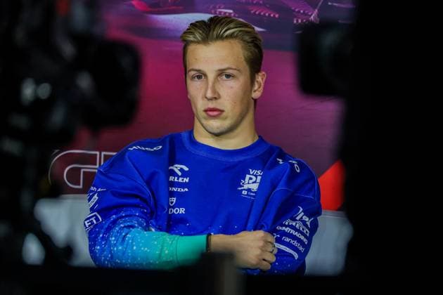 Formel 1 GP Las Vegas USA. Donnerstag, 21.11.2024 Liam Lawson, 30, Visa Cash App RB Formula One Team in der Pressekonferenz; Formel 1 GP Las Vegas USA. Donnerstag, 21.11.2024 Copyright: xBEAUTIFULxSPORTS Erlhofx