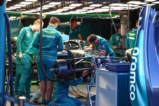 Formel 1 GP Las Vegas USA. Donnerstag, 21.11.2024 Aston Martin Aramco F1 Team; Formel 1 GP Las Vegas USA. Donnerstag, 21.11.2024 Copyright: xBEAUTIFULxSPORTS Erlhofx