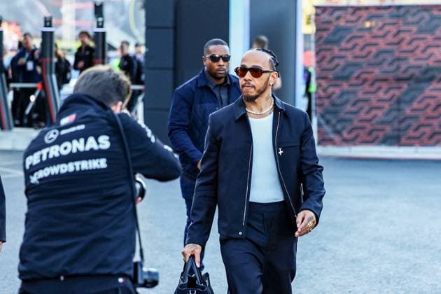 Formel 1 GP Las Vegas USA. Donnerstag, 21.11.2024 Lewis Hamilton 44, Mercedes-AMG Petronas F1 Team; Formel 1 GP Las Vegas USA. Donnerstag, 21.11.2024 Copyright: xBEAUTIFULxSPORTS Erlhofx